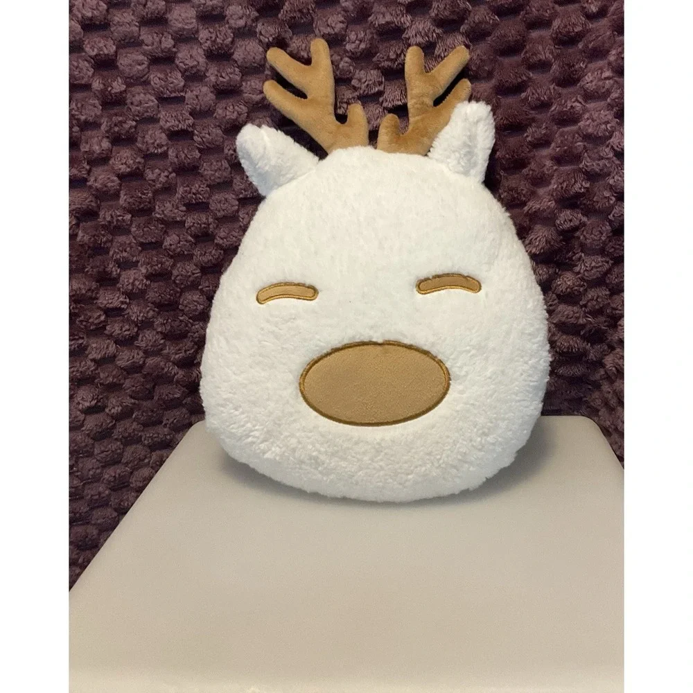 Target Deer Plush Pillow Antler Embroidered Face Christmas Reindeer Sherpa Decor